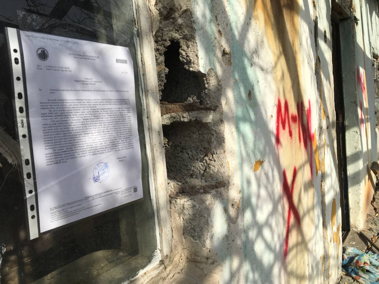 Başpınar District 1107 Street Demolition Notification