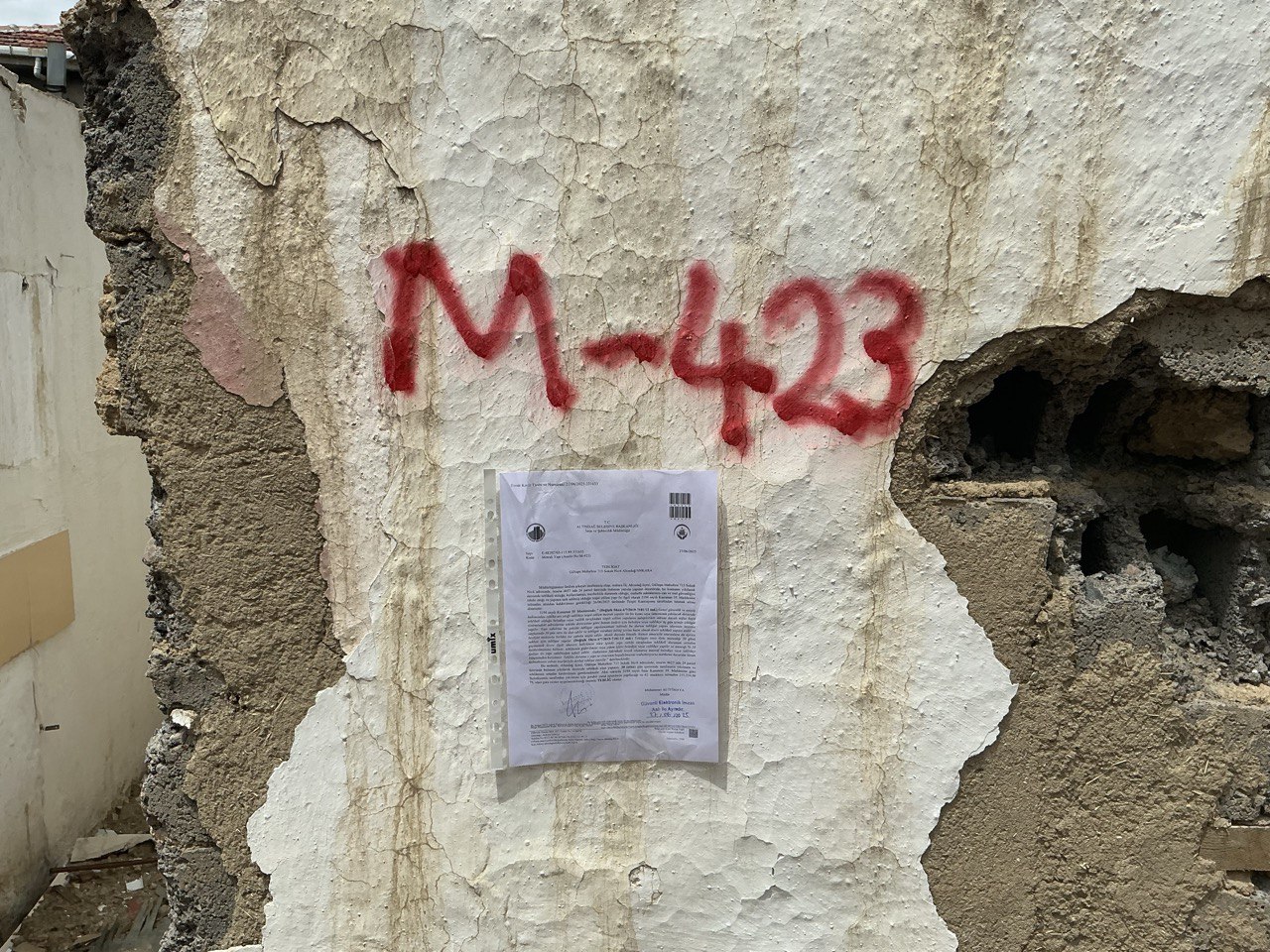 Gültepe District 715 Street No:6 Demolition Notification