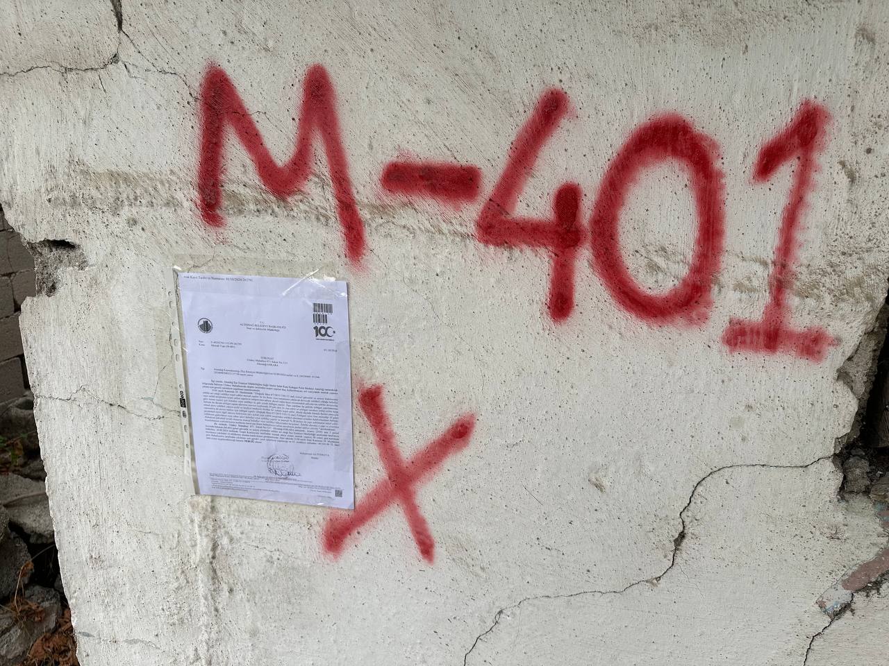 Ulubey Mahallesi 871 Sokak No:13/1 Demolition Notification