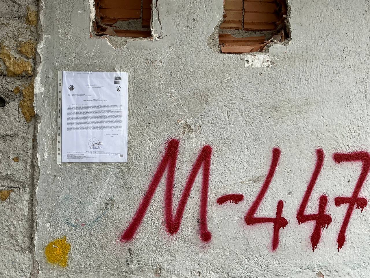 Ulubey Mahallesi 872.Cadde No:2 Altındağ/ANKARA Demolition Notification
