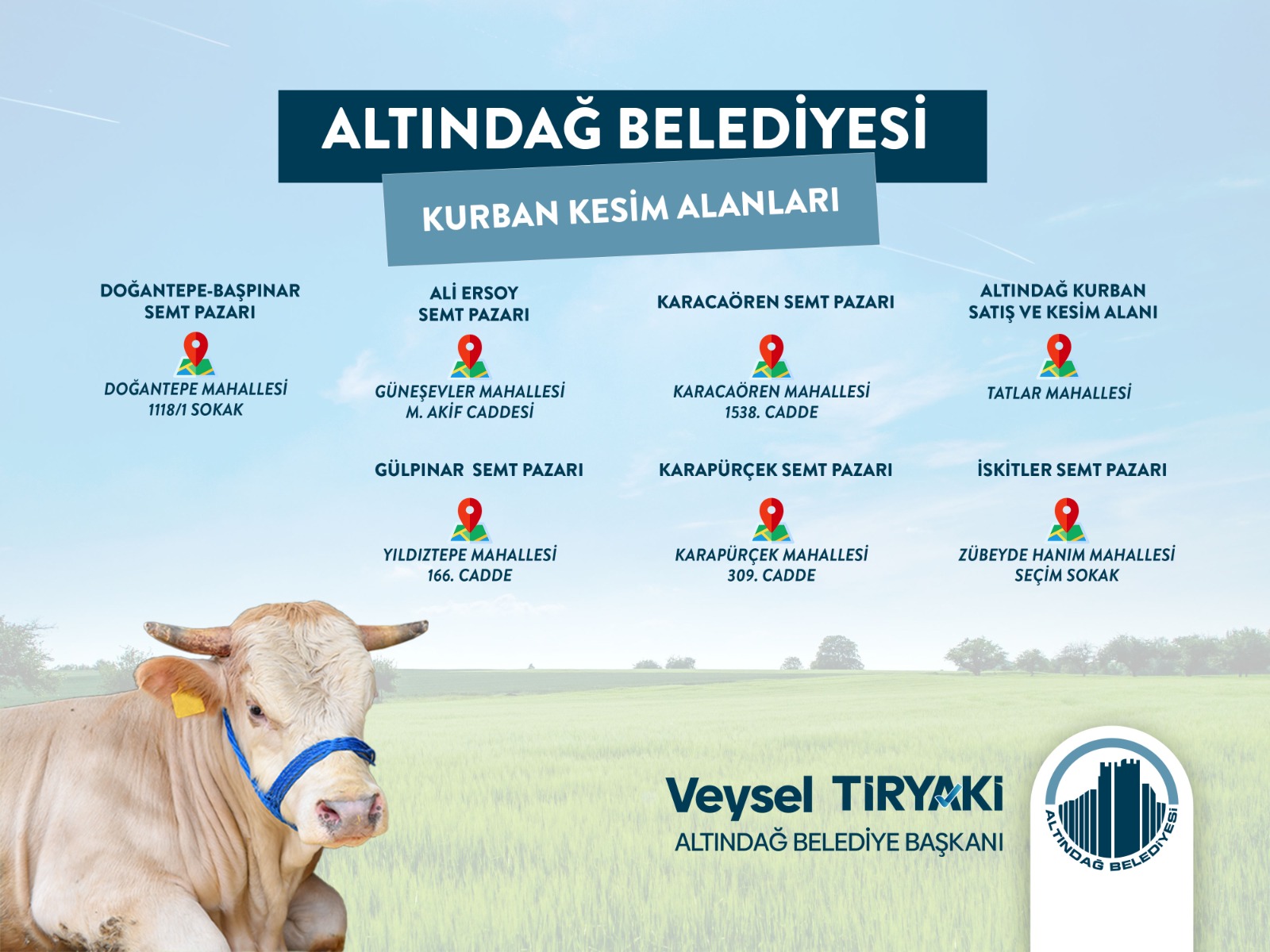 SACRIFICE PLACES HAVE BEEN DETERMINED IN ALTındağ